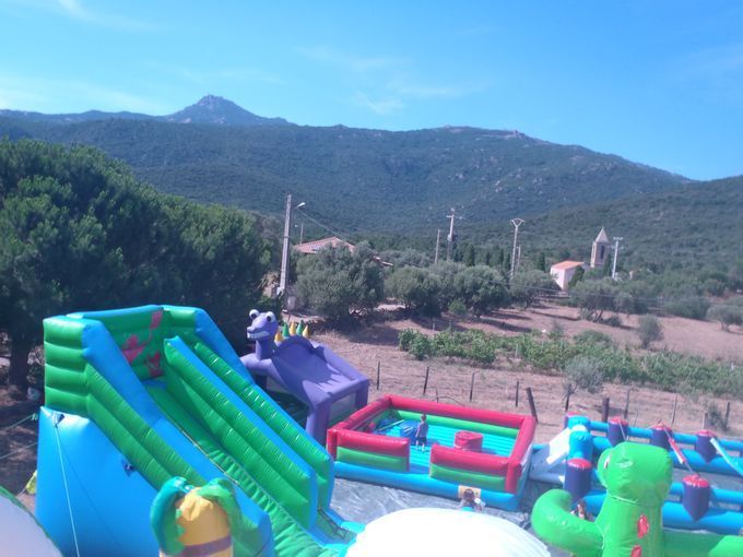 offrez un parc de structure éphémère 
avec des jeux pour les petits et les grands 

exemple de parc  2 toboggans 1 chateau 1 baby foot 1 combat gladiateur
 