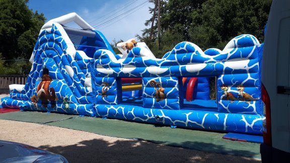 parcours age de glace 15m accessible a partir de 6ans fin parcours avec toboggan 